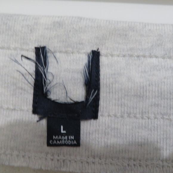 GAP Womens Sz L Light Heather Gray Knit Drawstring Midi Skirt Lounge Skirt - Picture 5 of 5